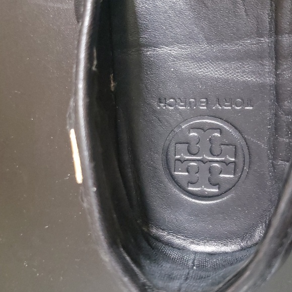 Tory Burch Quilted Sneakers; Black with White soles; Size 8M; Leather Uppers - Picture 6 of 9